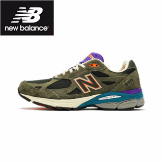 YCMC x New Balance 990 v3 Olive green Sports shoes style ของแท้ 100 %