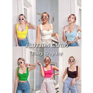 cottoncandyFairy crop top เสื้อครอป สายเดี่ยว [c1] เกาะอก ผ้าเทพเนื้อดี งานป้าย