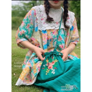 เสื้อ Style Korea ช่วงตัว งานปักดอกไม้สีสัน สวยงาม