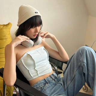 MELT.INMOMENTS Joy tube top เสื้อเกาะอกยีนส์