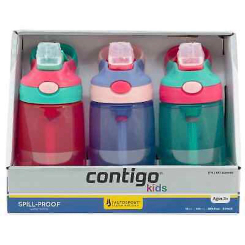 ขวดน้ำ Contigo ขนาด 414 ml หลอดกดเด้ง Contigo Kids AUTOSPOUT Straw Water Bottle