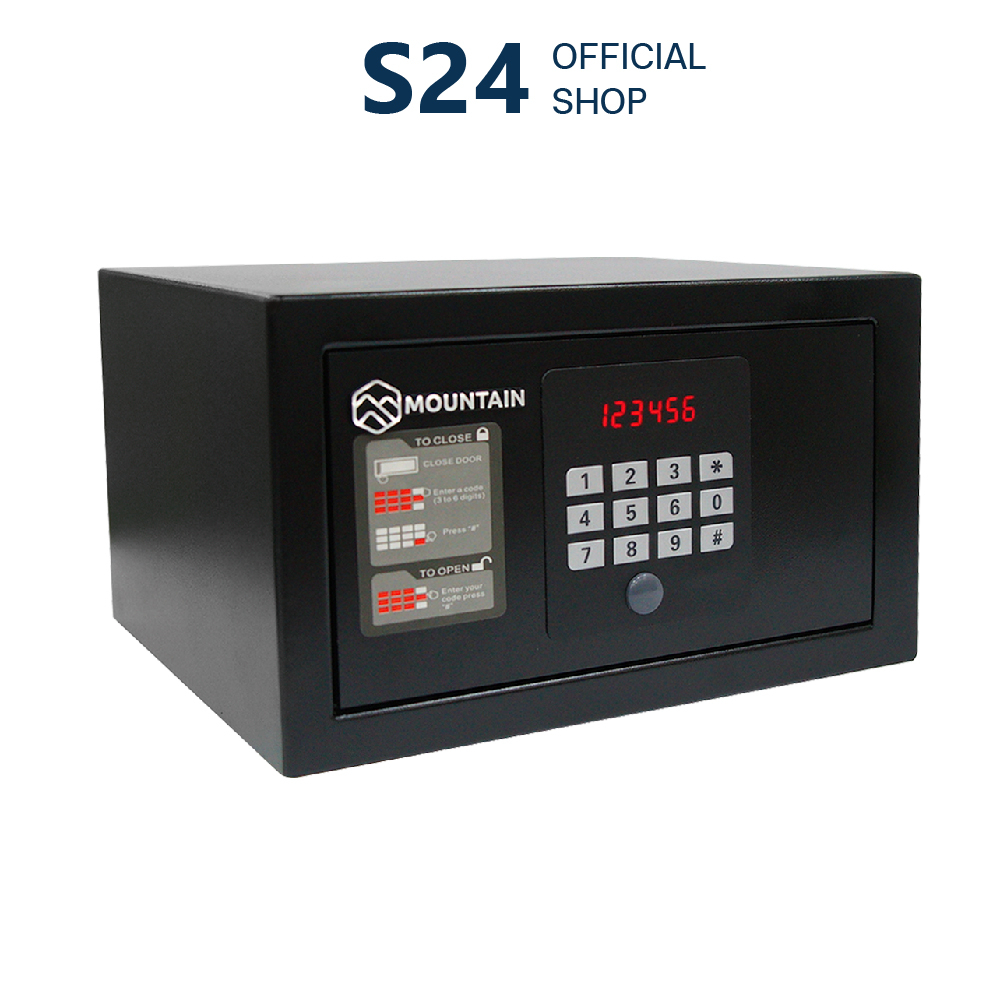 MOUNTAIN ตู้เซฟ ตู้เซฟโรงแรม Hotel Safe ตู้เซฟห้องพัก ตู้เซฟนิรภัย รุ่น DOM 1628B (Size 28x23.5x16.5