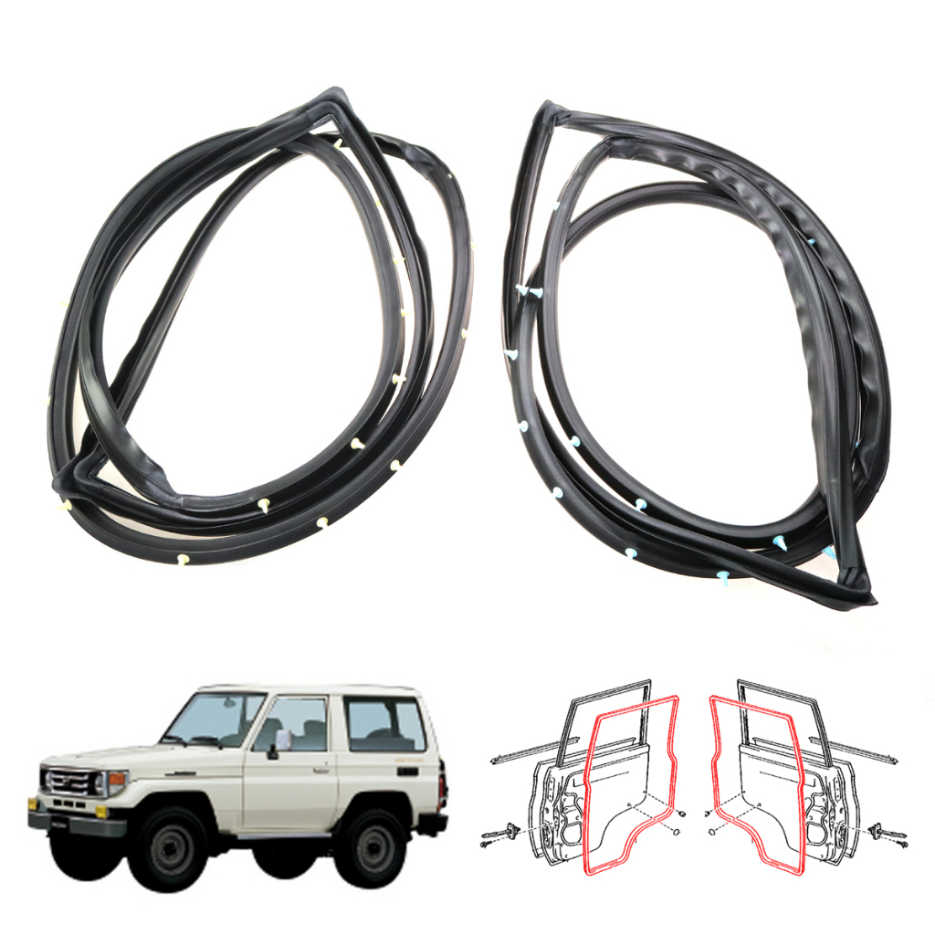 ยางประตูหลัง รอบบาน 1คู่ โตโยต้า แลนด์ครุยเซอร์ J70 Double Cab GRJ79 HZJ76 LJ79 PZJ77 Toyota Land Cr