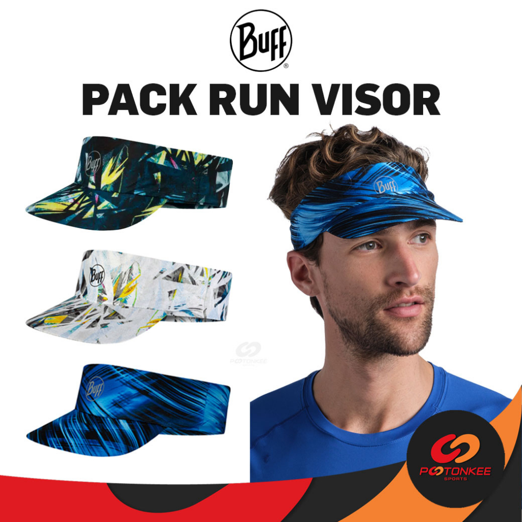 BUFF PACK RUN VISOR Coolnet UV+ หมวกวิ่งบัฟ หมวกเปิดหัว ม้วนพับได้เล็กกะทัดรัด ลิขสิทธิ์ของแท้