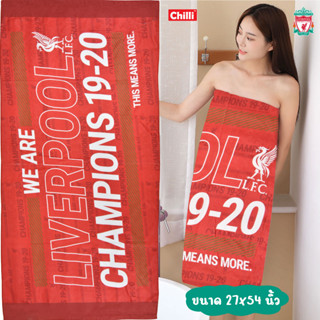 ผ้าขนหนูนาโน ลิขสิทธิ์แท้ Liverpool LFC ขนาด27x54 นิ้ว