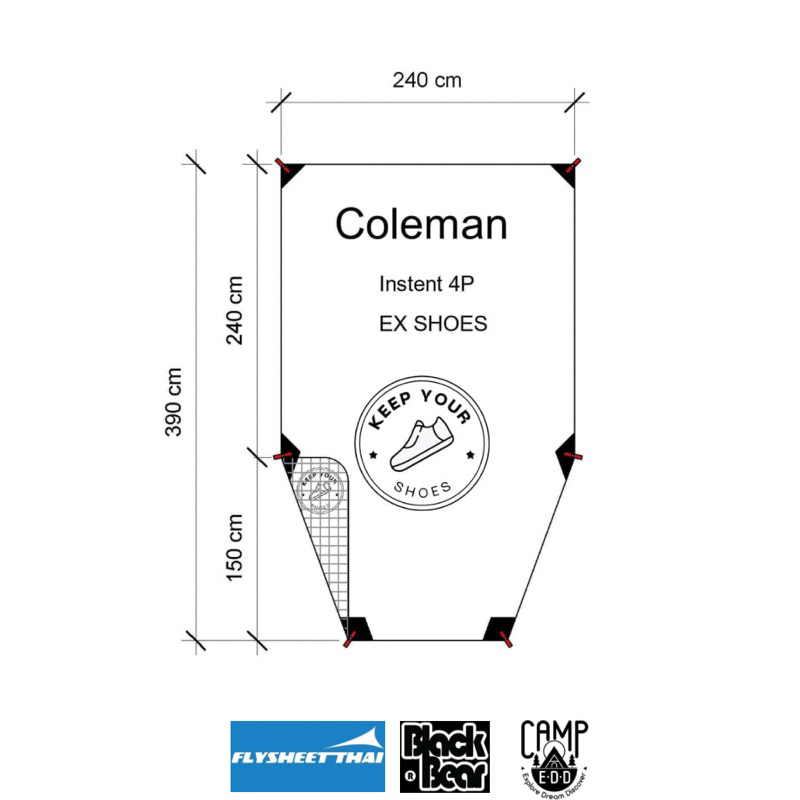 GROUND SHEET for Coleman Instant 4P