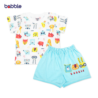 [ขายดี] BABBLE ชุดเด็ก ชุดไปเที่ยวเด็ก แบบแขนสั้นขาสั้น อายุ 3 เดือน ถึง 7 ปี (5 ลายให้เลือก) (SS002) (BSS)