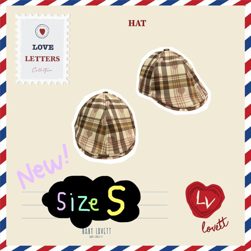 babylovett หมวก love letters size S