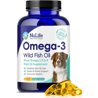 Pure Omega 3,6,9 Wild Fish oil อาหารเสริมสุนัข บำรุงฟื้นฟูผิวหนัง เร่งด่วน บำรุงผิว ขน หัวใจ สมอง ข้อต่อ (ผลิตอเมริกา)