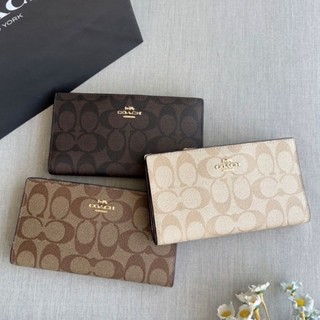 เท... Coach กระเป๋าสตางค์ใบยาวรุ่นใหม่ใส่ Card เยอะ.