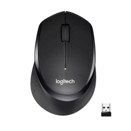 Logitech M330 (เมาส์ไร้สาย เสียงเงียบ) Silent Plus Wireless Mouse Black