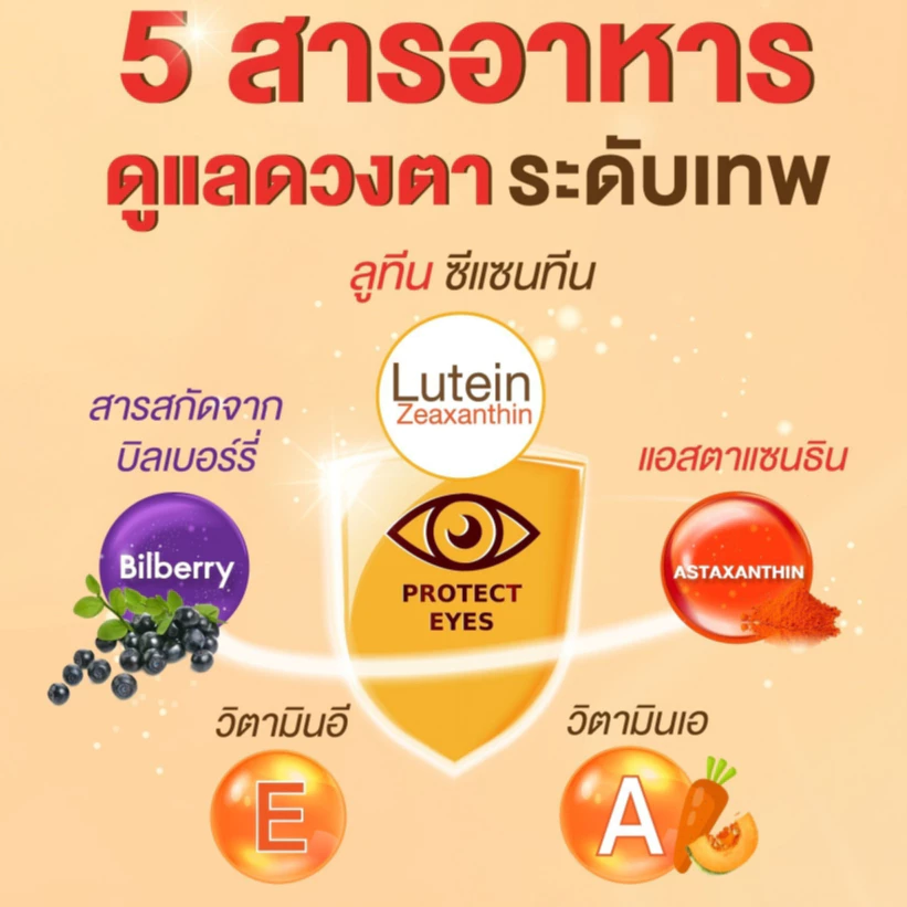 Giffarine Lzvit แอลซีวิตกิฟฟารีน อาหารเสริมบำรุงสายตา วิตามินเอ ลูทีน ซีแซนทีน จอประสาทตา การมองเห็น 30แคปซูล thumbnail 7