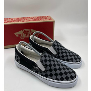 รองเท้าแวนสลิปออน 📌พร้อมกล่องแท้💯% รองเท้าVans slipon checkerbord💥รองเท้าผ้าใบผู้ชาย ทรง Vans 🌟รุ่นฮิต ตรงปก