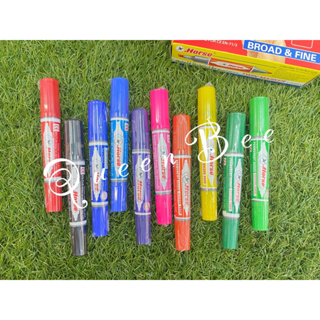 Twin Marker ปากกาเคมี 2 หัว ตราม้า มีให้เลือก 10 สี