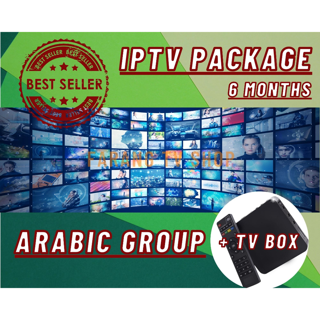 IPTV Package 6 Months With Android TV box , ARABIC GROUP, TV ONLINE, live Sport events, latest movies, news and more++