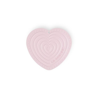 แผ่นซิลิโคนรูปหัวใจสำหรับรองหม้อหรือของร้อน สีชมพู Silicone Heart Shaped Hot Pad - POWDER PINK