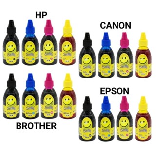 หมึกเติม Smile สำหรับเครื่อง Canon, HP, BROTHER และ Epson ขนาด 100ml.