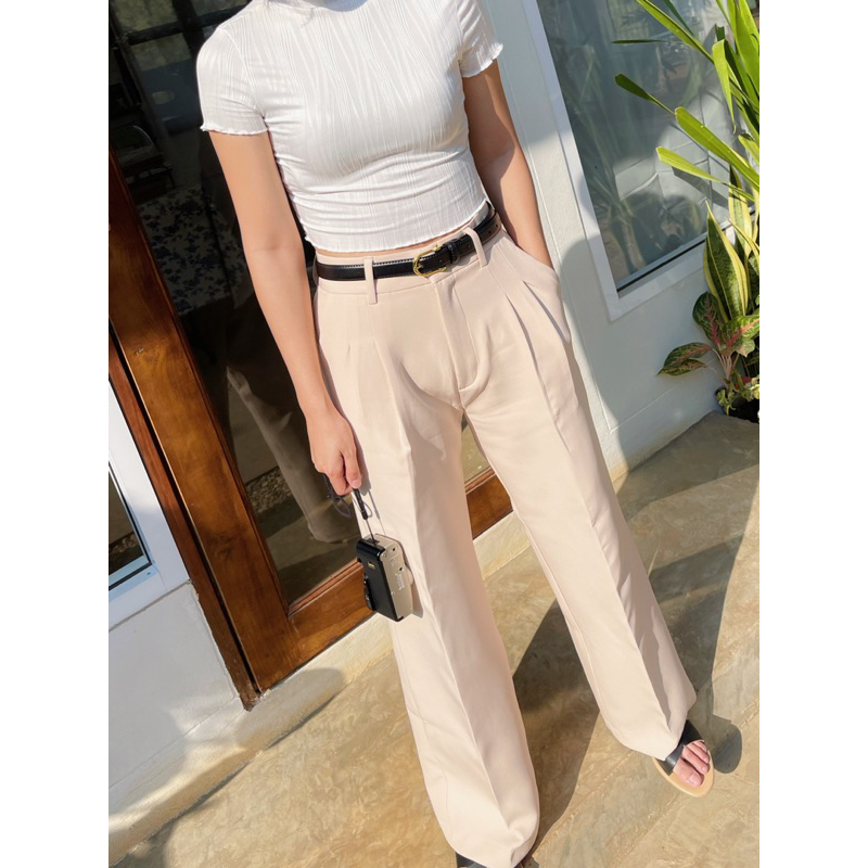 Roomry.n - Milli pants กางเกงกระบอกใหญ่ขายาว ผ้าดี - รูปที่ 5