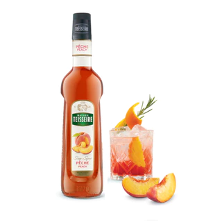 Mathieu Teisseire น้ำเชื่อมกลิ่นพีช 700 มล. (Peach Syrup) ไซรัปสำหรับค็อกเทล ม็อกเทล โซดา และชา