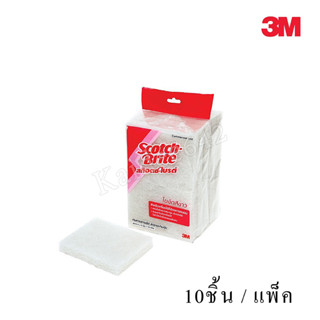 3m scot brite 3Mสก๊อตช์ไบร์ท แผ่นใยขัดสีขาว(แผ่นหนา) No 9030 (ราคาแพ็คละ183)