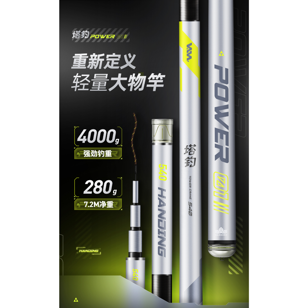 คันชิงหลิว Handing POWER เวทคัน 5H คันตกปลาใหญ่ บาล๊านซ์คันดี น้ำหนักเบา
