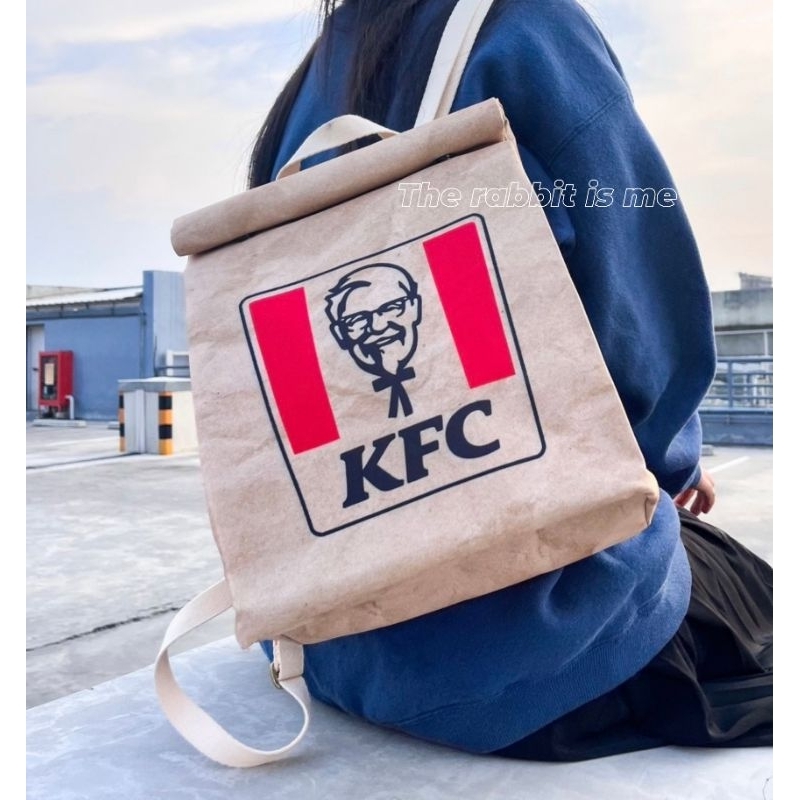 🎒เป้ Mcdonald kfc ทรงถุงพับ(กันน้ำ)ไซส์ใหญ่🎒10ใบขึ้นไปมีราคาส่ง(Made in Thailand)