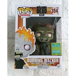 Funko Pop Burning Walker 354 SDCC Exclusive 2016 Walking Dead Figure RARE หายาก พร้อมส่ง Zombie Figure ฟิกเกอร์ ซอมบี้