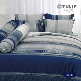 TULIP Delight พิมพ์ลาย DL103 โทนเทากรม ชุดผ้าปูที่นอน ผ้าปูที่นอน ผ้าห่มนวม พิมพ์ลายสวยงาม สัมผัสนุ่ม