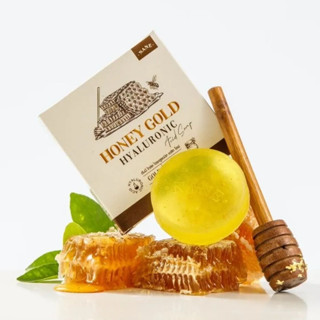 สบู่ฮันนี่ โกลด์ สบู่น้ำผึ้งทองคำ Honey Gold (ของแท้ 100% มีบัตรตัวแทน) สบู่ลดสิวหน้าใส สลายฝ้ากระ จุดด่างดำแลดูจางลง