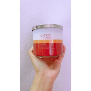 Bath and Body Works 3 wick Candle เทียนหอม 3 ไส้ 411g. กลิ่นกาแฟ Coffee tonka