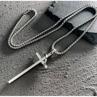 Cross Necklace | สร้อยคอกางเขน+ห่วงแหวน