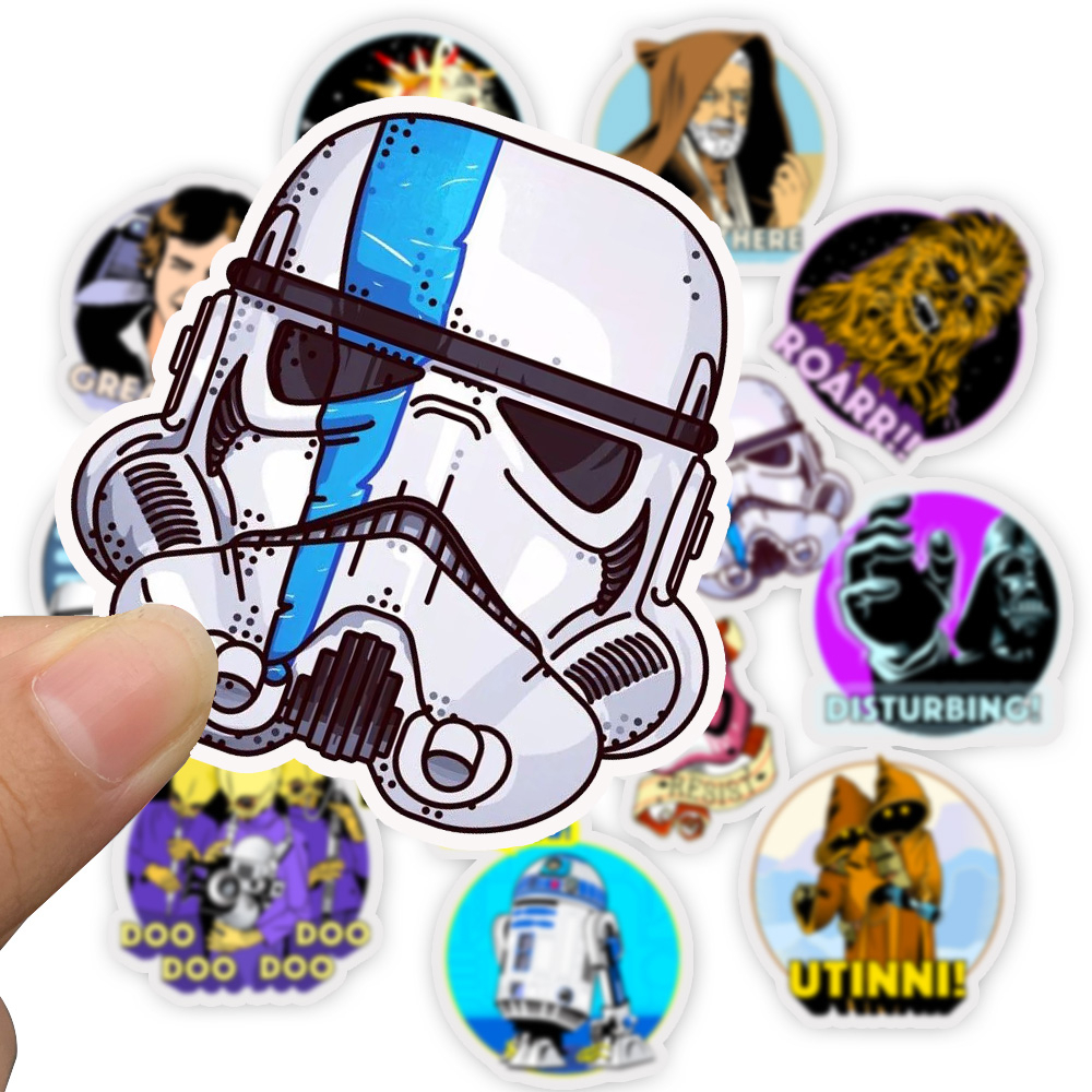 STAR WAR ลายการ์ตูนอะนิเมะ 50แผ่น sticker กันน้ำ สติ๊กเกอร์ ใช้ซ้ำได้ กระโปรงหลังรถ โทรศัพท์มือถือ