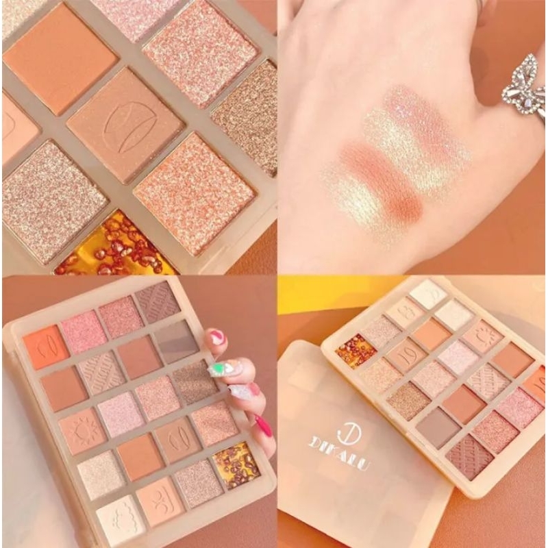 อายแชโดว์เกาลัด 20 ช่อง 20 สีโทนสีสวยเม็ดสีแน่นติดทน(คละยี่ห้อ)