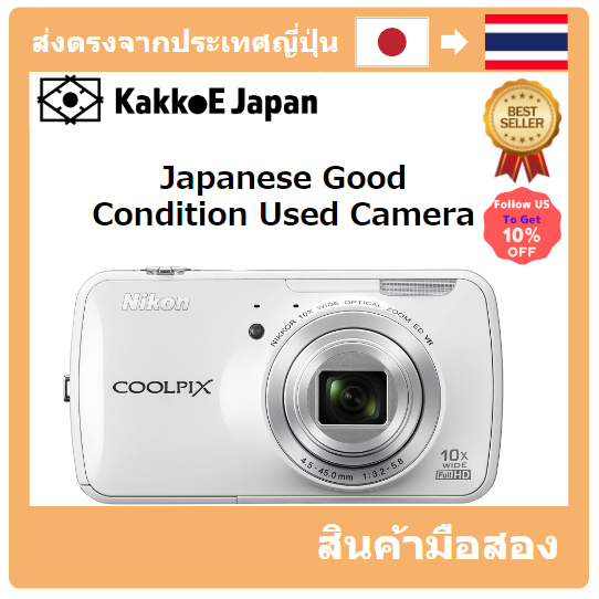 【ญี่ปุ่น กล้องมือสอง】[Japanese Used Camera]Nikon Digital Camera Coolpix S800C Android Equipped with Optical 10 times Zoom White S800CWh