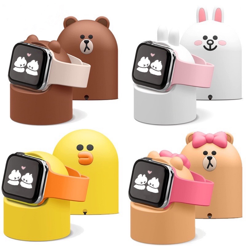 พร้อมส่ง แท่นSilicone ลายการ์ตูน วางชาร์จ สำหรับแอปเปิ้ลวอช  แท่นชาร์จโทรศัพท์ ซิลิโคนวางชาร์จนาฬิกา ที่วางนาฬิกา iwatch