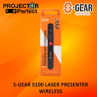 S-GEAR Presenter S100 Wireless Presenter Control รีโมทควบคุมคำสั่ง LED LASER POINTER BACK,