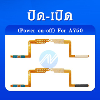 แพรปุ่มไฮมสแกนนิ้ว+แพรสวิทปิดเปิด(Finger+Power ON-OFF) Samsung Galaxy A7 2018 / SM-A750