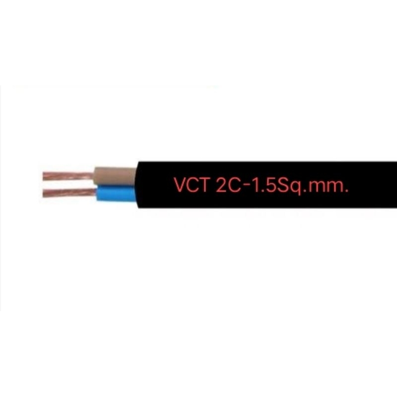 สายไฟ VCT 2C-1.5Sq.mm. ยี่ห้อ BCC  ราคาต่อ 3 เมตร