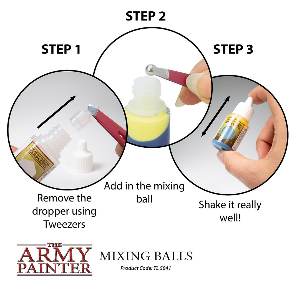 [แบ่งขาย] ลูกเหล็กเขย่าสี The Army Painter - Mixing Balls ลูกเหล็กผสมสี แสตนเลส ไม่ขึ้นสนิม