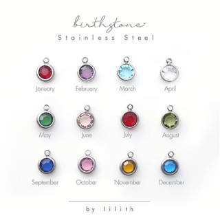 Lilith -Birthstone stainless charm