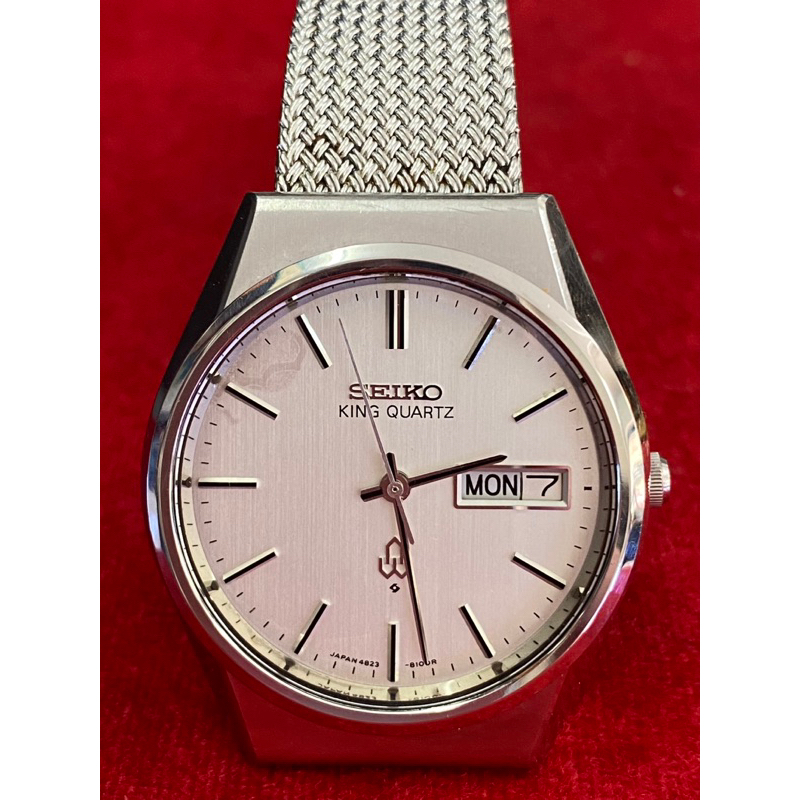 SEIKO King Quartz ตัวเรือนสแตนเลส  นาฬิกาผู้ชาย มือสองของแท้