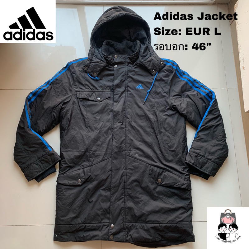 Adidas hooded jacket อดิดาส แจ็คเก็ต (Size eur L อก 46”)