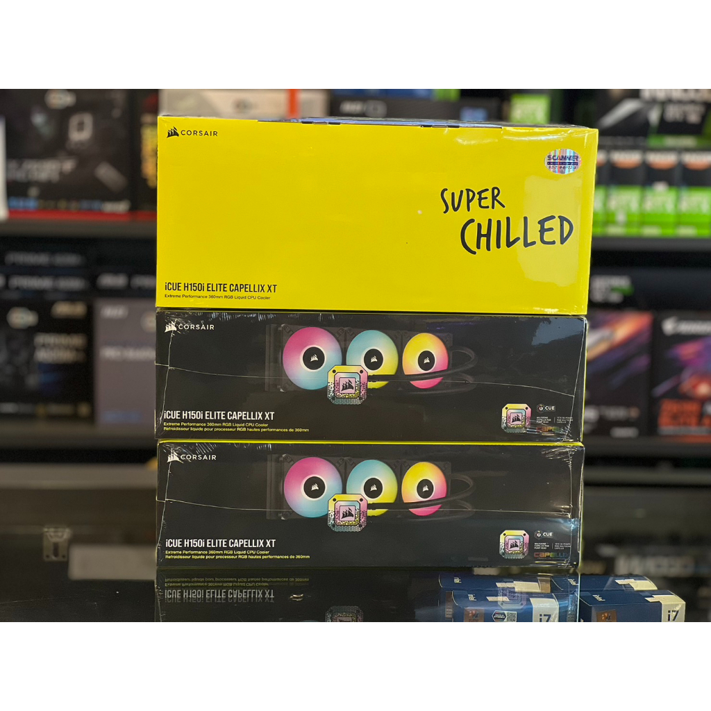 Corsair iCUE H150i Elite Capellix XT Black 360mm 3xAF120 RGB Elite Fan Liquid Cpu Cooler
