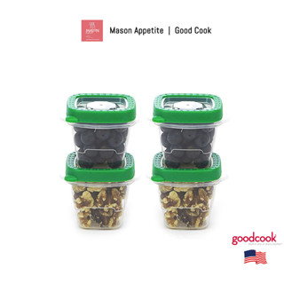 10214 GoodCook Flex Trim Air Tight Seal Food Storage Container 4PK 1/2 cup ชุดกล่องอาหารกู๊ดคุกเฟล๊กซ์ทริม 4 กล่อง