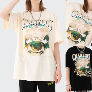 900Shop📌เสื้อยืดคอกลมแขนสั้น สกรีนลาย CHANYOOU 2 สี