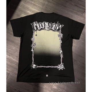 👑ผ่อน0%~แท้100%👑  เสื้อยืดสีดำ New Givenchy tattoo mirror t-shirt