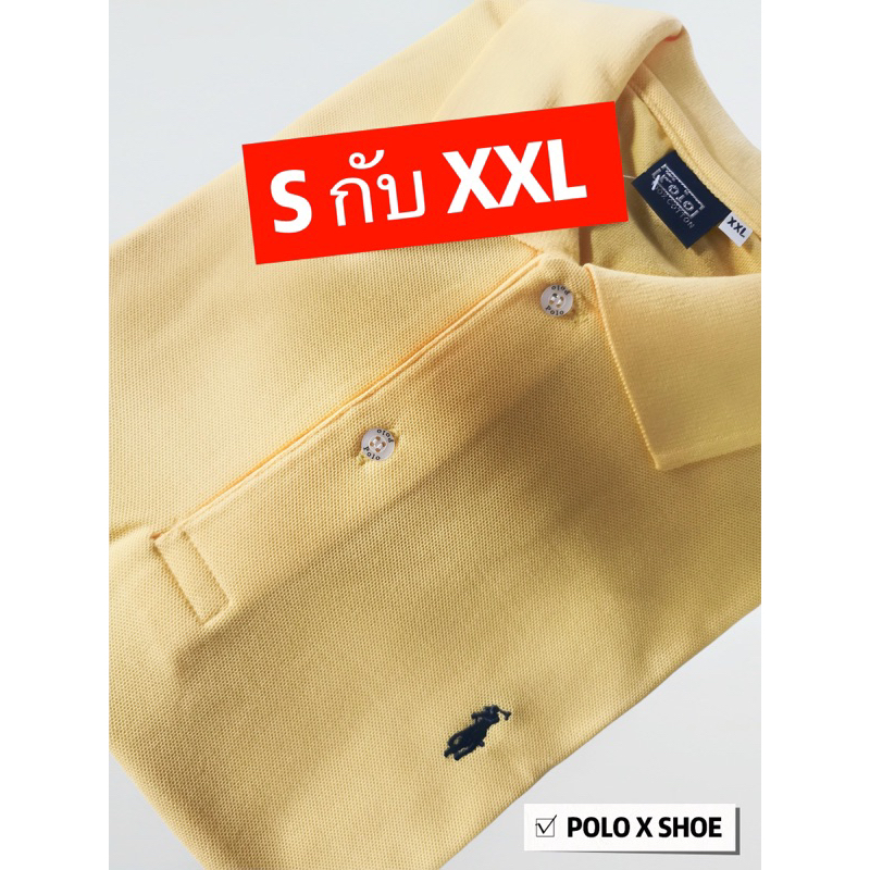 ขนาด S อก 38 กับ XXL อก 46 สีเหลือง เท่านั้น รุ่นใหม่ ผ้าหนา โปโลม้าเล็ก