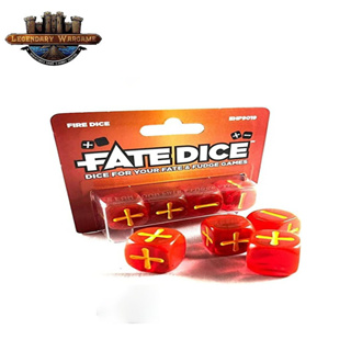 [พร้อมส่ง] 	FATE DICE (เซท 4 ลูก): FIRE DICE