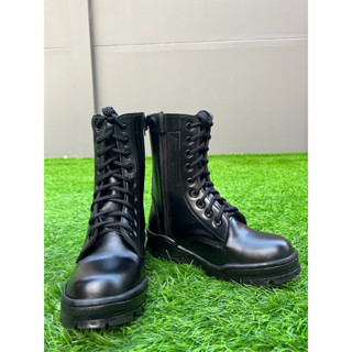 รองเท้าคอมแบทมีซิป cqb sz1 หนังวัวแท้100% แถมฟรี‼️เหล็กชิดเท้า1คู่ รองเท้าสนาม รองเท้าทหาร  รองเท้าบูท คอมแบทCqb