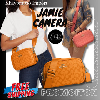 ส่งฟรี [Ori] CA169 Jamie Camera Bag In Blocked Signature Canvas สะพายข้างหญิง